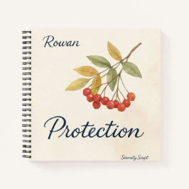 Rowan — Caderno em Espiral de Proteção