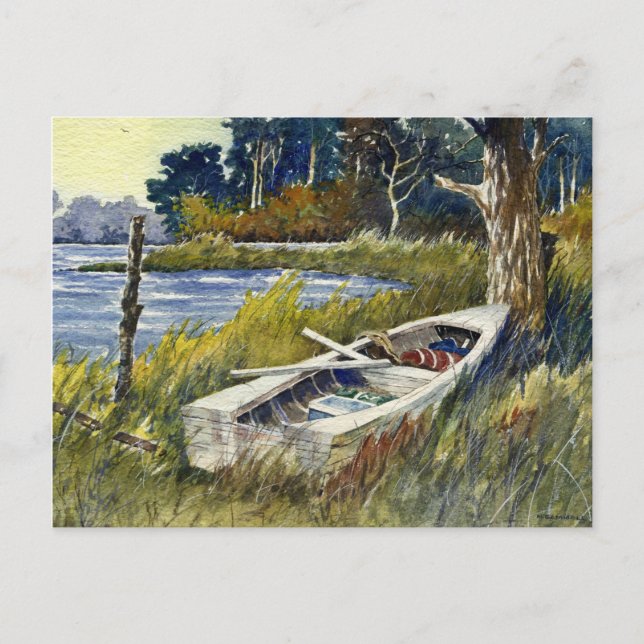 Rowboat abandonado - cartão postal (Frente)