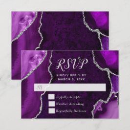 Roxa e Prata Mármore Ágata RSVP