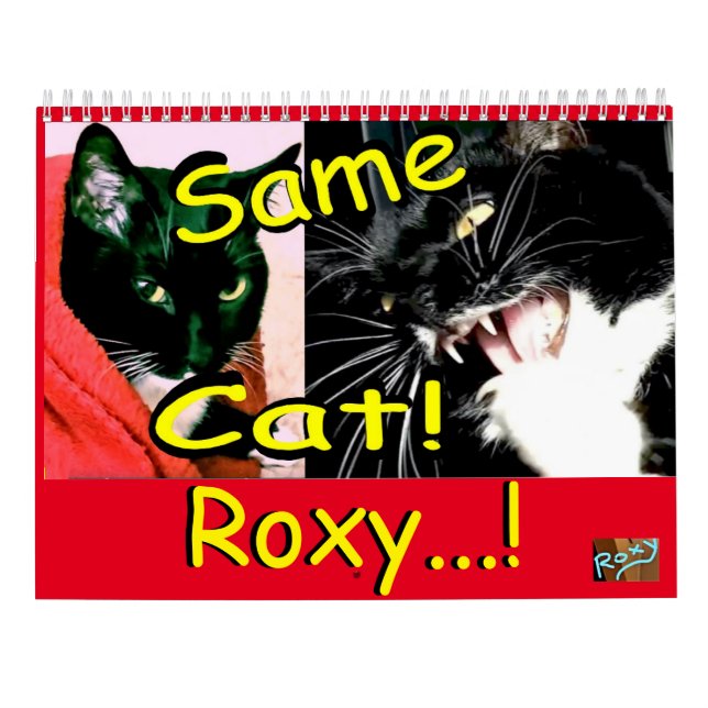Roxi de Gato de Calendário (Verso)