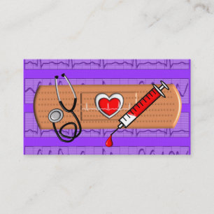 Roxo Bandaid grande dos cartões de visitas médic