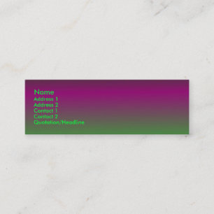 Roxo - cartão de visita verde