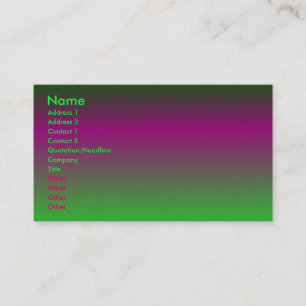 Roxo - Cartão de visita Verde