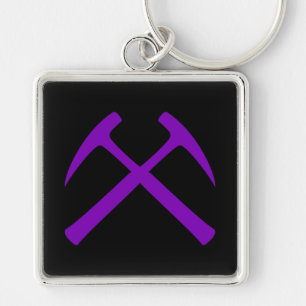 Roxo & chaveiro cruzado preto dos martelos da