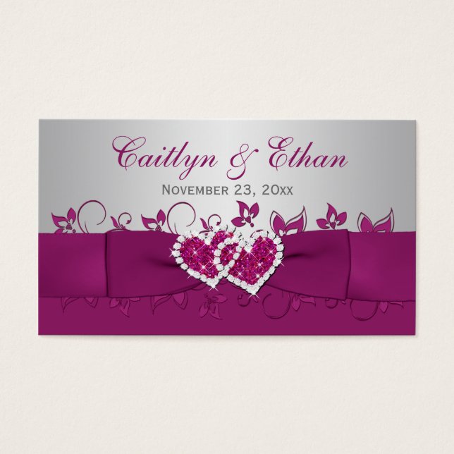 Roxo, Cinza Floral, Cardíaco Marca Favorável (Frente)