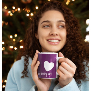 Roxo De Ameixa - A Caneca De Café Com Coração