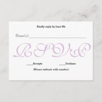 Roxo de Fundo - Cartão de Resposta de Recepção RSV