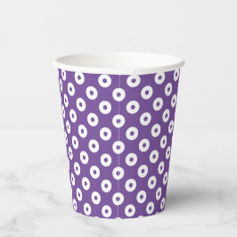 Roxo Divertido com pontos de polca roxos e brancos