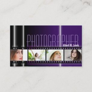 Roxo do cartão de visita da foto do filme da