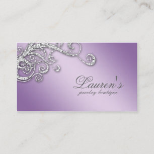 Roxo do diamante do brilho do cartão de visita do