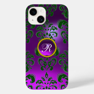Roxo do MONOGRAMA da GEMA do DAMASCO