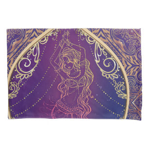 Roxo & Dourado Glamouroso Árabe Marroquino de Danç