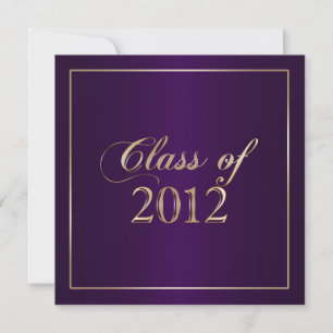 Roxo Elegante e Classe Dourada do Convite 2012
