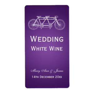 Roxo em tandem da bicicleta da etiqueta elegante