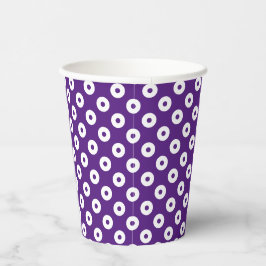 Roxo escuro divertido com pontos de polca roxos e 
