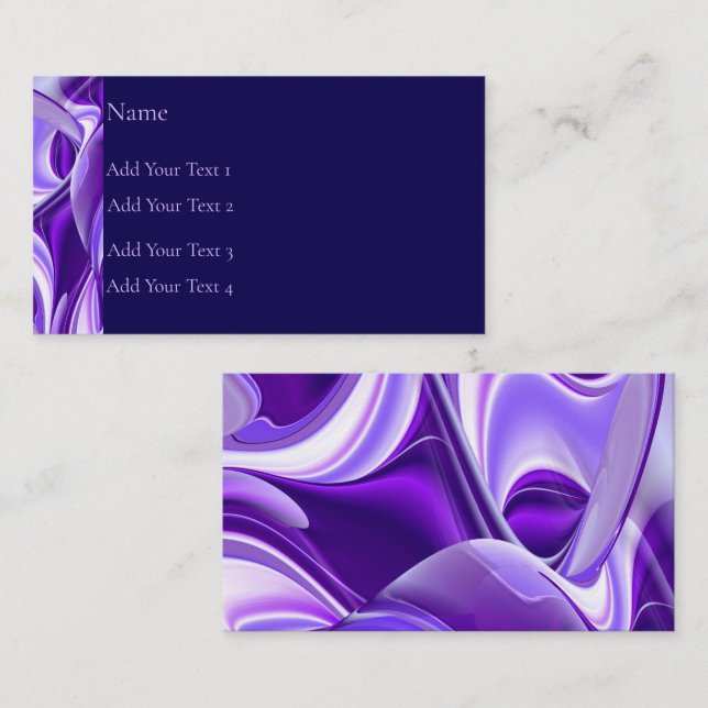 Roxo-Flor Sonha Cartão de visita (Frente/Verso)