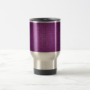 Roxo Glitz 15 oz. Caneca de viagem de aço inoxidáv