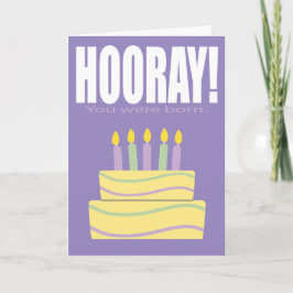 Roxo Hooray você era cartão de aniversário