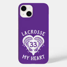 Roxo Lacrosse Minha capas de iphone Cardíaca