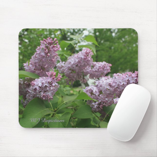Roxo Lilacs Mousepad (Com mouse)