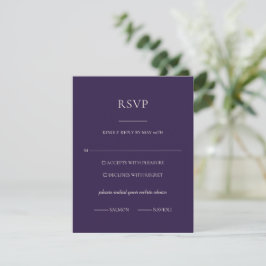 Roxo Meia-Noite Elegância Botânica Mínima RSVP