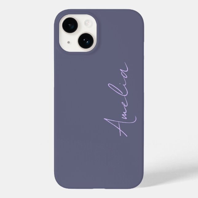 Roxo Moderno Mínimo Personalizado (Verso)