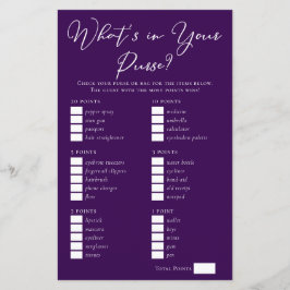 Roxo O que há no seu jogo de Chá de panela