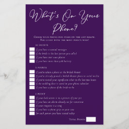 Roxo O que há no seu jogo de Chá de panela telefôn