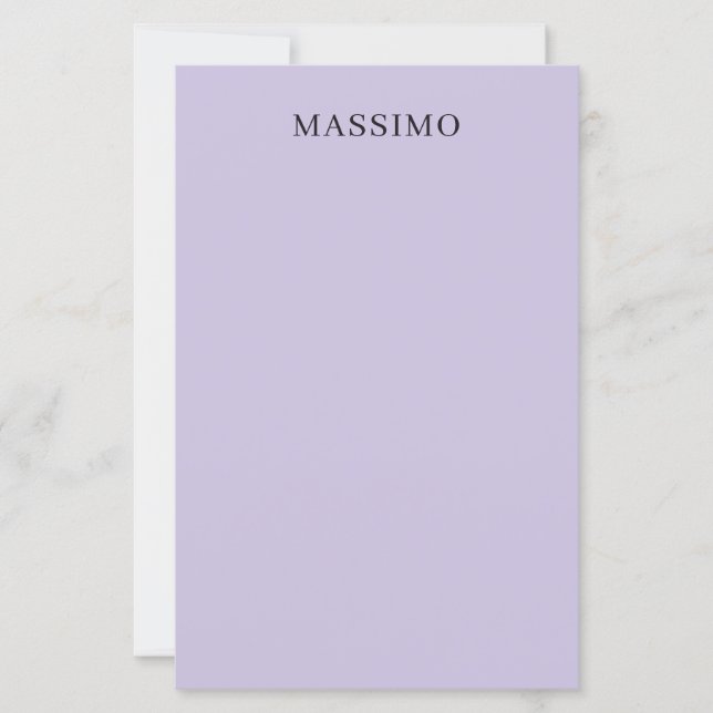 Roxo Pálido Profissional Único Clássico Nome Própr (Frente)