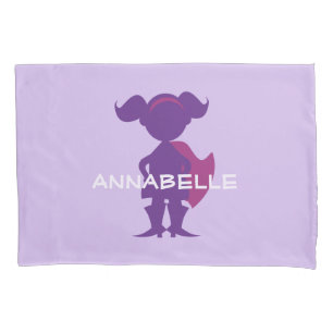 Roxo personalizado silhueta da menina do