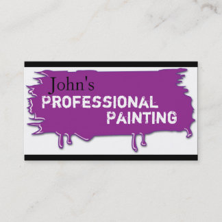 Roxo profissional do cartão de visita da pintura
