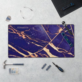 Roxo Profundo e Rosa Dourado Marble Adicionar Nome