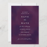 Roxo Profundo Salvar o Convite de Data
