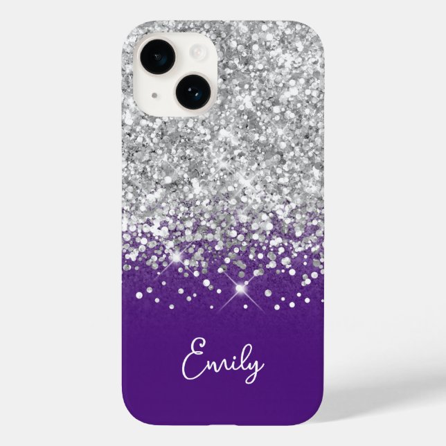 Roxo Real e Brilho Prateado Glam (Verso)
