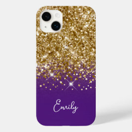 Roxo Real e Glitter Dourado