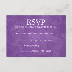 Roxo romântico Wedding elegante de RSVP Paris