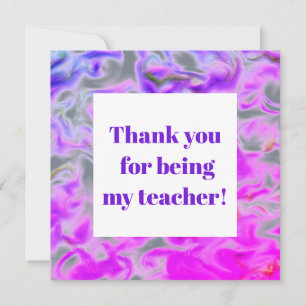 Roxo Rosa Tie-Dye Agradecimento ao Professor Obrig