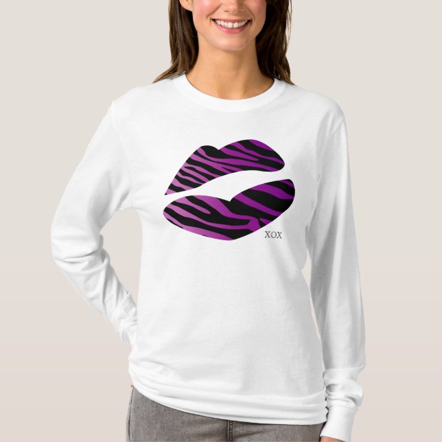 Roxo selvagem da camisa da queda dos lábios da (Frente)