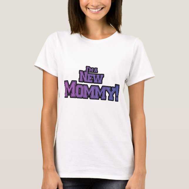 Roxo, sou uma Mamãe nova, Camisetas e presentes (Frente)