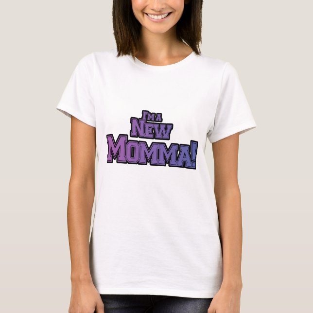 Roxo, sou uma nova mãe Camiseta e presentes (Frente)