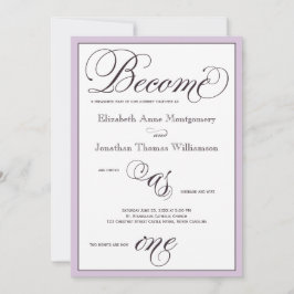 Roxo torna-se um convite para casamentos cristãos