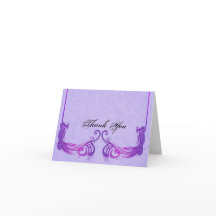 Roxo Vintage Pavão Agradecimento