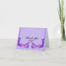 Roxo Vintage Pavão Agradecimento