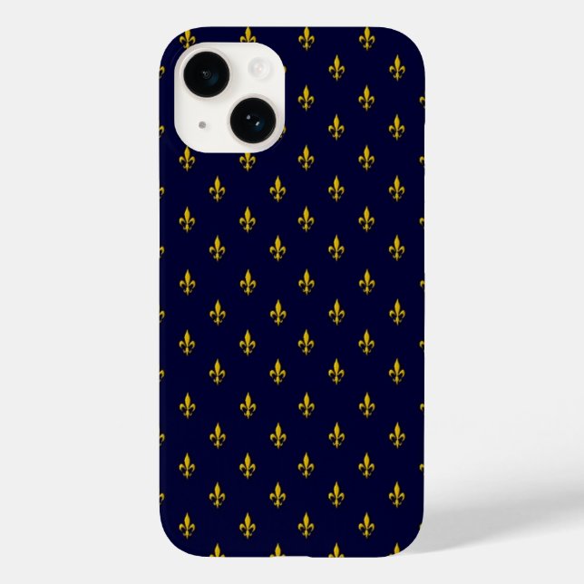 Royal Blue Fleur De Lis Pattern (Verso)