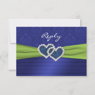 Royal Blue Pleats e Cartão de Resposta para Limões
