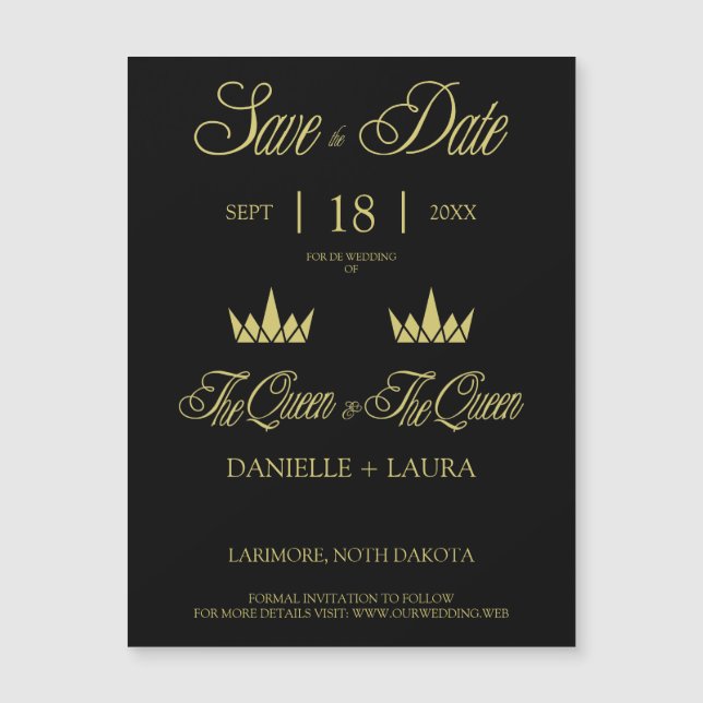 Royal Crowns Two Queen for Lesbian Wedding (Frente)