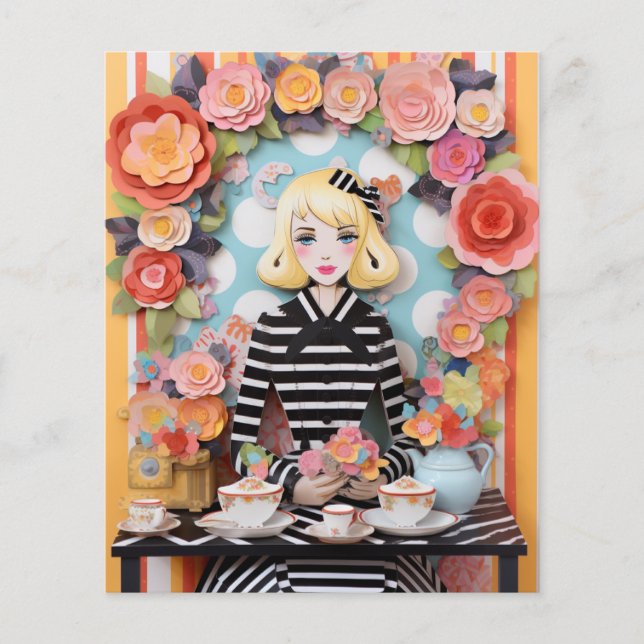 Royal Delights: Paper Dolls Sip at the Ritz (Frente)