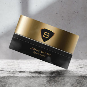Royal Dourado Shield Sports Agent Cartão de visita
