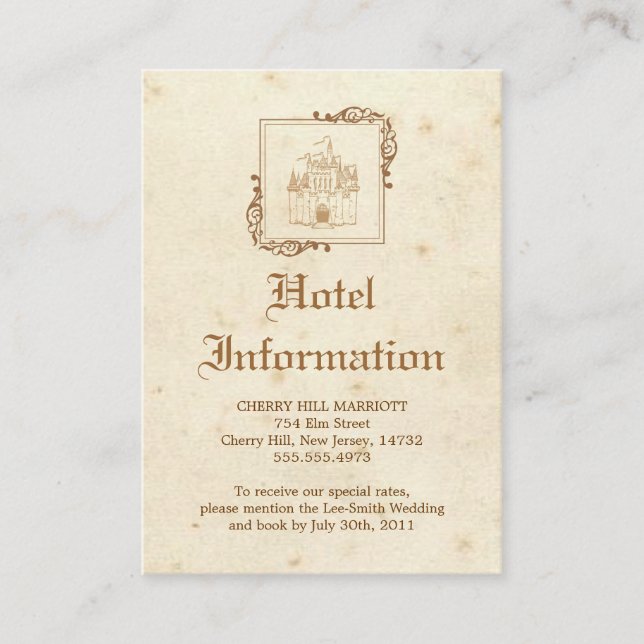 Royal Storybook - Cartão de Alojamento (Frente)