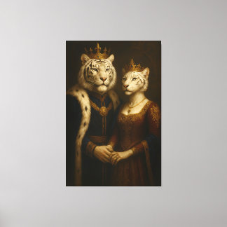 Royal White Tiger Couple • Fine Art Canvas